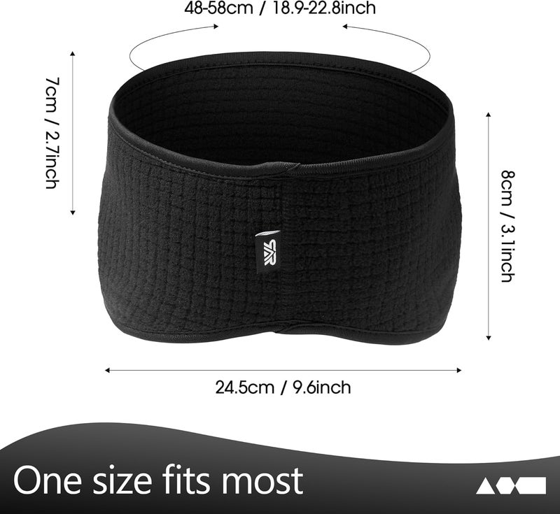 Long Long 2 Pack Winter Ear Warmers for Women Men | Moisture Wicking Fleece Earmuff Headbands-Cold Weather Running Ski Cycling - Image 4
